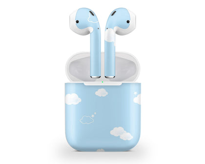 Blue Clouds Cute AirPods Skin-Console Vinyls-Apple-AirPods-Blue Clouds Cute-LaboTech