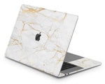White Gold Marble MacBook Skin