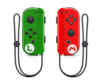 Mario And Luigi Nintendo Switch Joycons Skin-Console Vinyls-Nintendo-Nintendo Switch Joycons-Mario And Luigi-LaboTech