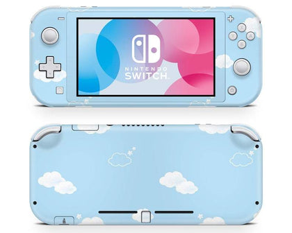 Blue Clouds Cute Nintendo Switch Lite Skin-Console Vinyls-Nintendo-Nintendo Switch Lite-Blue Clouds Cute-LaboTech