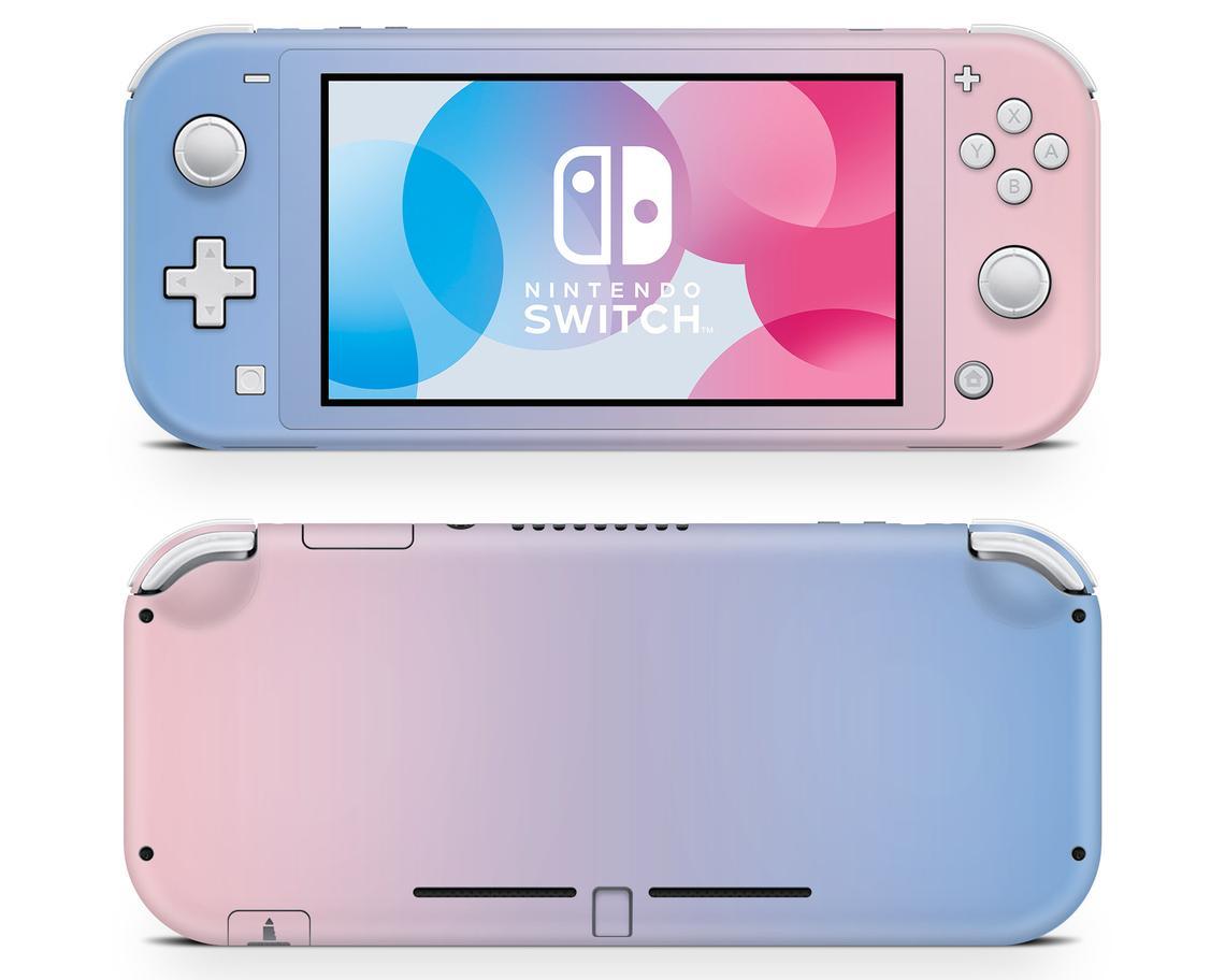 Gradient Pink Blue Nintendo Switch Lite Skin Sticker Vinyl Bundle