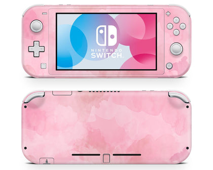 Pastel Watercolor Pink Nintendo Switch Lite Skin-Console Vinyls-Nintendo-Nintendo Switch Lite-Pastel Watercolor Pink-LaboTech