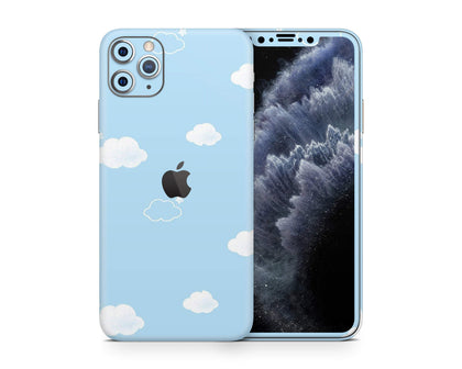 Blue Clouds Cute iPhone Skin-iPhone Vinyls-Apple-iPhone-Blue Clouds Cute-LaboTech