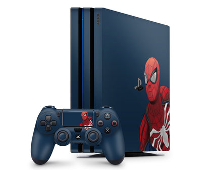 Spiderman Blue PS4 Skin-Console Vinyls-PlayStation-PS4-Spiderman Blue-LaboTech