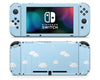 Blue Clouds Cute No Logo Nintendo Switch Skin