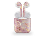 Rose Gold Marble AirPods Skin