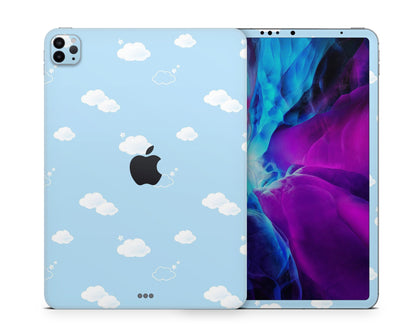 Blue Clouds Cute iPad Skin-Console Vinyls-Apple-iPad-Blue Clouds Cute-LaboTech