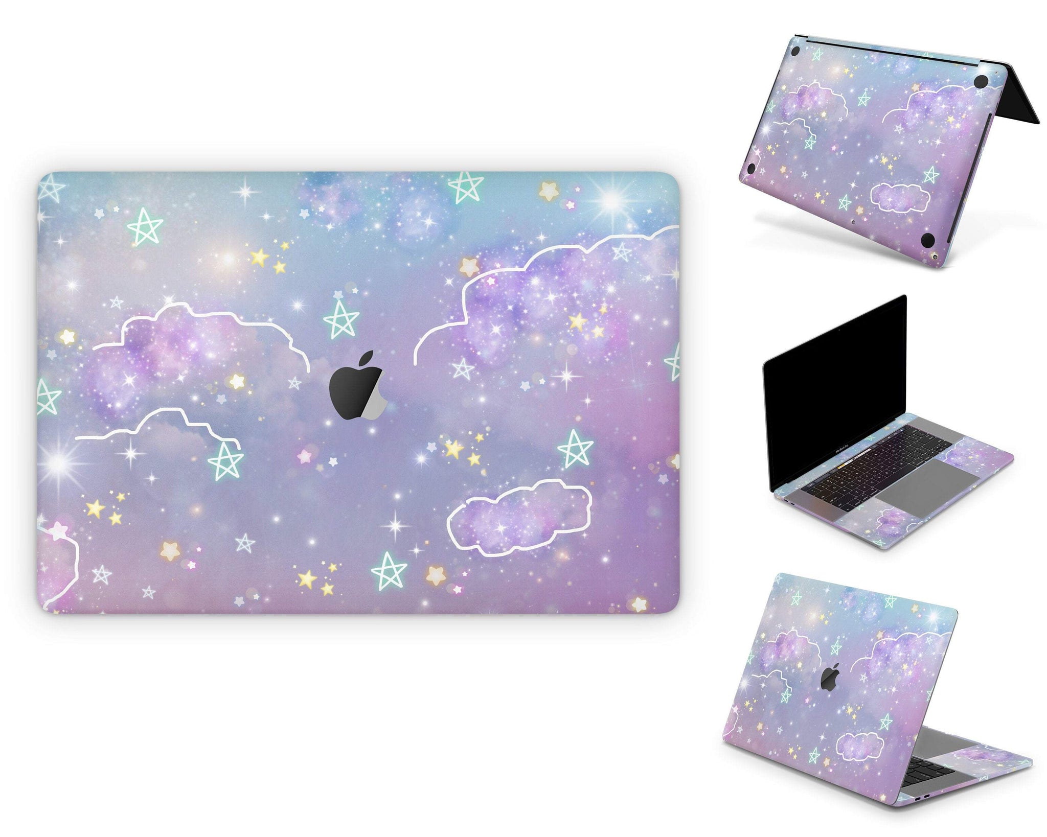 Pastel Purple Galaxy MacBook Skin