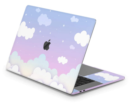 Blue Clouds Purple Simple MacBook Skin-Console Vinyls-Apple-MacBook-Blue Clouds Purple Simple-LaboTech