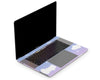 Blue Clouds Purple Simple MacBook Skin