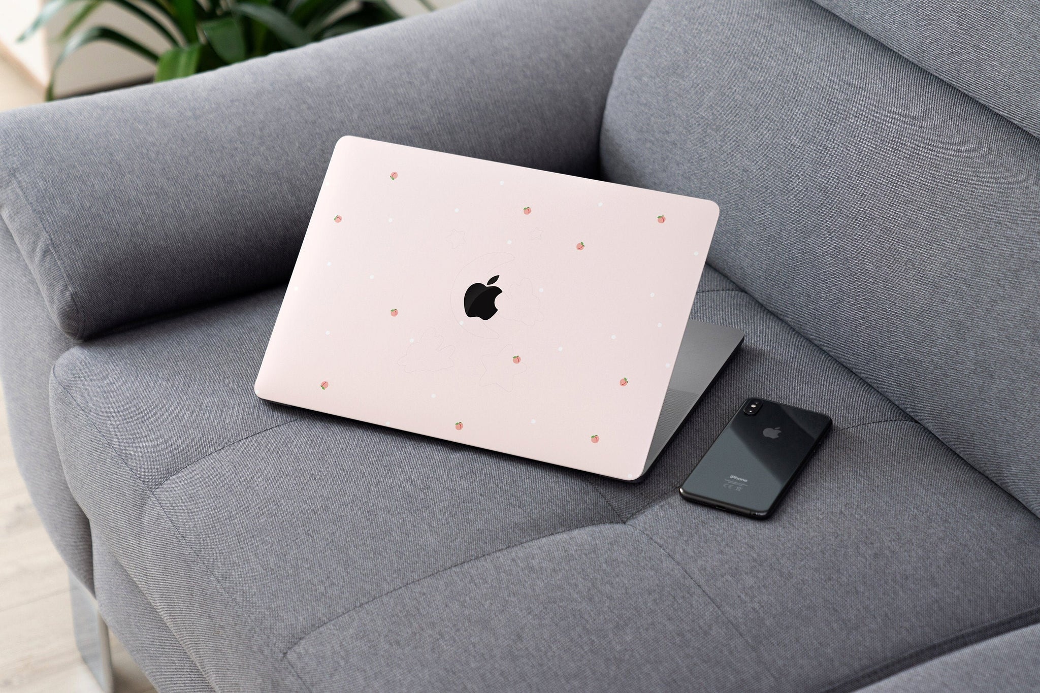 Peach Pattern MacBook Skin