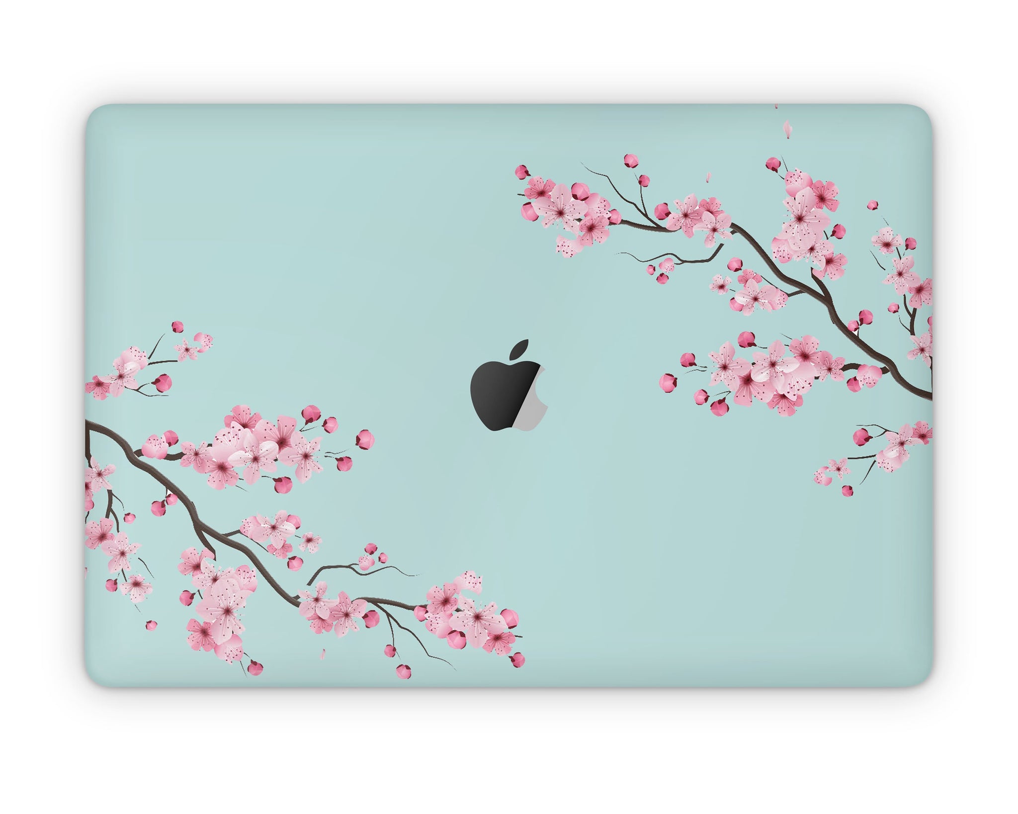 Cherry Blossom Teal MacBook Skin