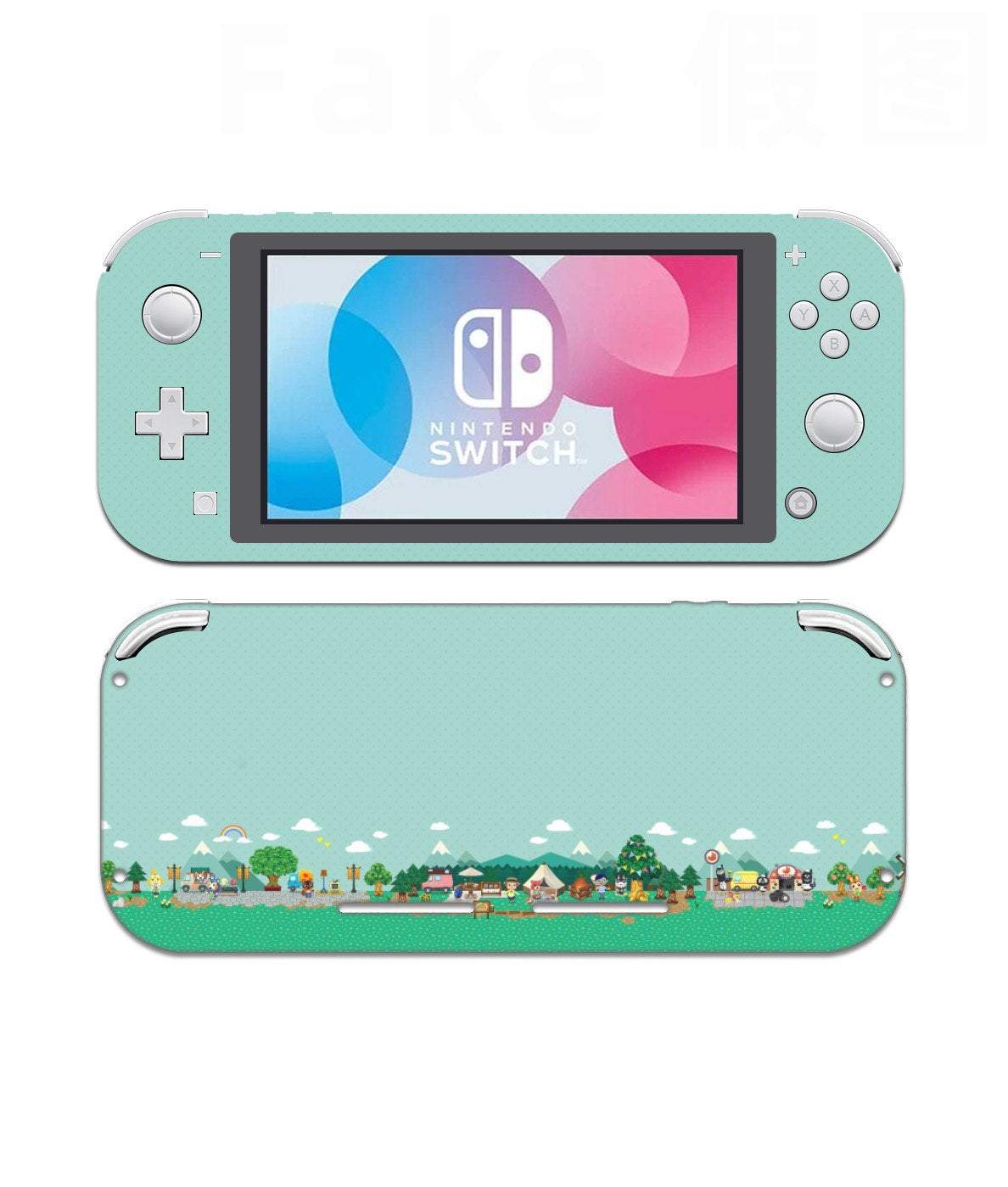 Animal Crossing Town Landscape Nintendo Switch Lite Skin