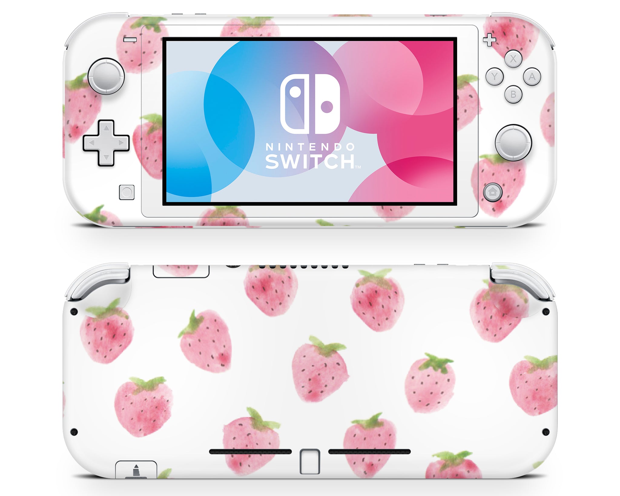 Strawberry Cute Pattern Nintendo Switch Lite Skin