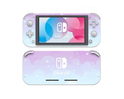 Purple Blue Clouds With Stars Nintendo Switch Lite Skin-Console Vinyls-Nintendo-Nintendo Switch Lite-Purple Blue Clouds With Stars-LaboTech