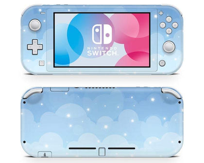 Blue Clouds With Stars No Logo Nintendo Switch Lite Skin-Console Vinyls-Nintendo-Nintendo Switch Lite-Blue Clouds With Stars No Logo-LaboTech