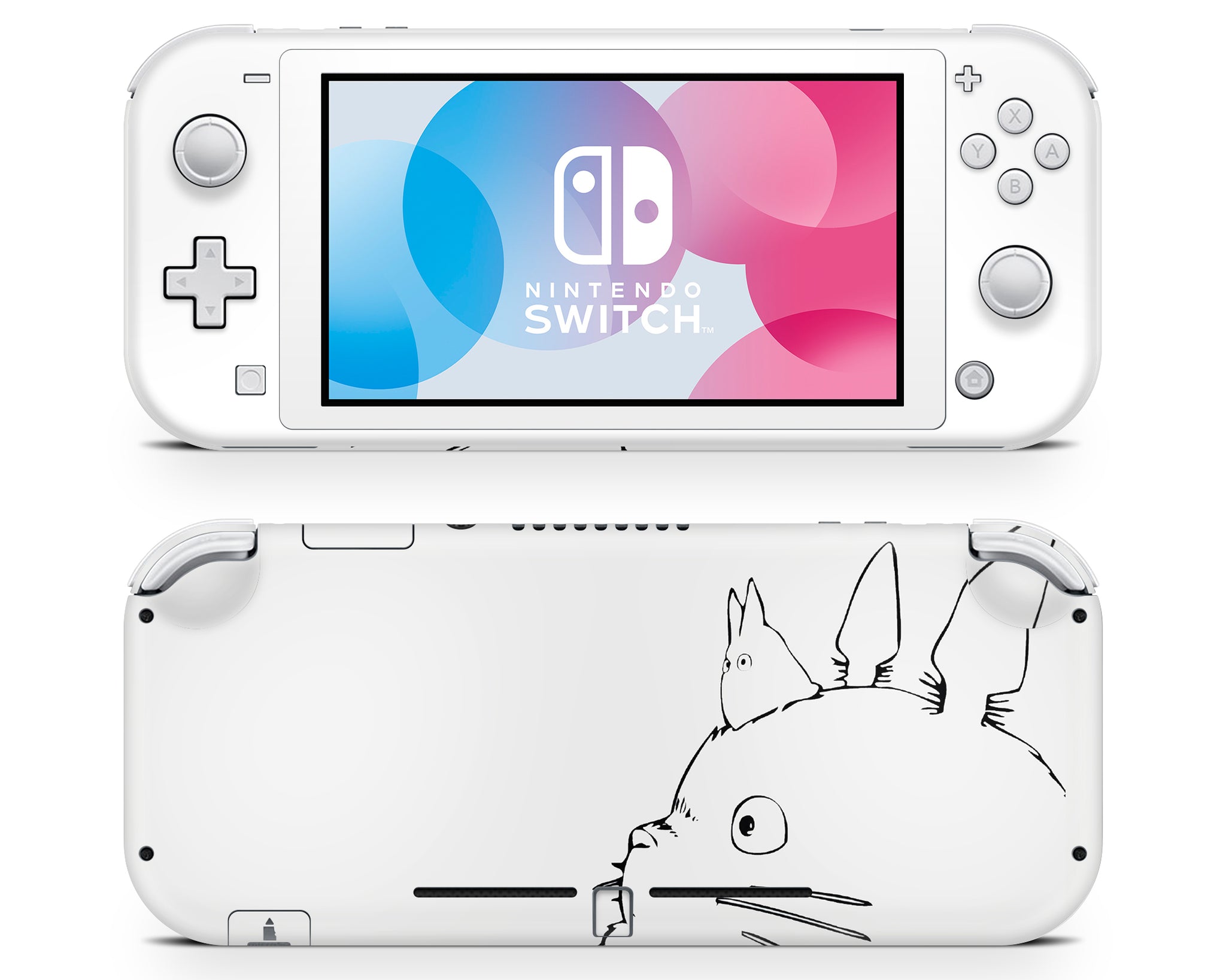 Cute Totoro Grey Nintendo Switch Lite Skin