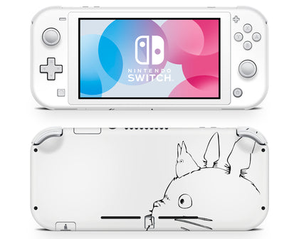 Cute Totoro Grey Nintendo Switch Lite Skin-Console Vinyls-Nintendo-Nintendo Switch Lite-Cute Totoro Grey-LaboTech