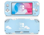 Blue Clouds Cute Heart Logo Nintendo Switch Lite Skin