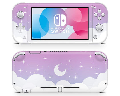 New Purple Clouds Moon Nintendo Switch Lite Skin-Console Vinyls-Nintendo-Nintendo Switch Lite-New Purple Clouds Moon-LaboTech
