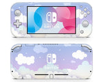 Blue Clouds Purple Simple With Logo Nintendo Switch Lite Skin