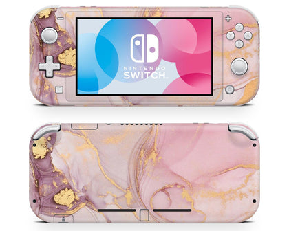Pretty Pink Gold Marble Nintendo Switch Lite Skin-Console Vinyls-Nintendo-Nintendo Switch Lite-Pretty Pink Gold Marble-LaboTech