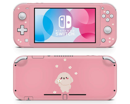 Cute Dog Pink Nintendo Switch Lite Skin-Console Vinyls-Nintendo-Nintendo Switch Lite-Cute Dog Pink-LaboTech