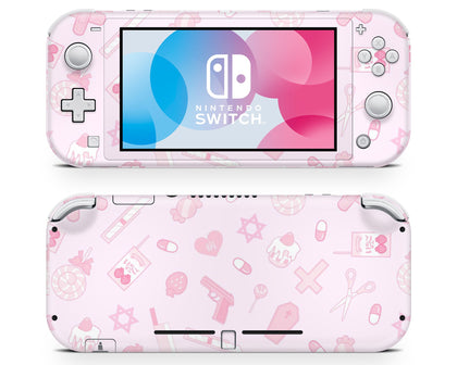 I Love Pink Nintendo Switch Lite Skin-Console Vinyls-Nintendo-Nintendo Switch Lite-I Love Pink-LaboTech