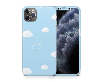 Blue Clouds Cute iPhone Skin-iPhone Vinyls-Apple-iPhone-Blue Clouds Cute-LaboTech
