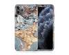 Grey Turquoise Gold Marble iPhone Skin