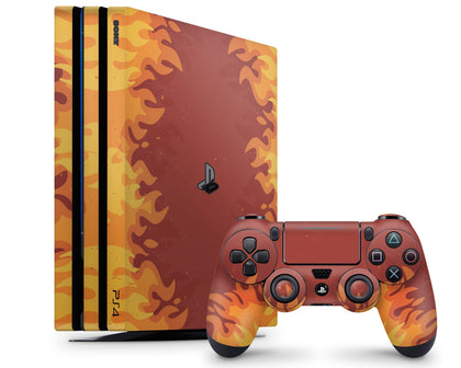 Flames Red Hot PS4 Skin-Console Vinyls-PlayStation-PS4-Flames Red Hot-LaboTech
