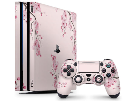 Pastel Pink Cherry Blossom PS4 Skin-Console Vinyls-PlayStation-PS4-Pastel Pink Cherry Blossom-LaboTech