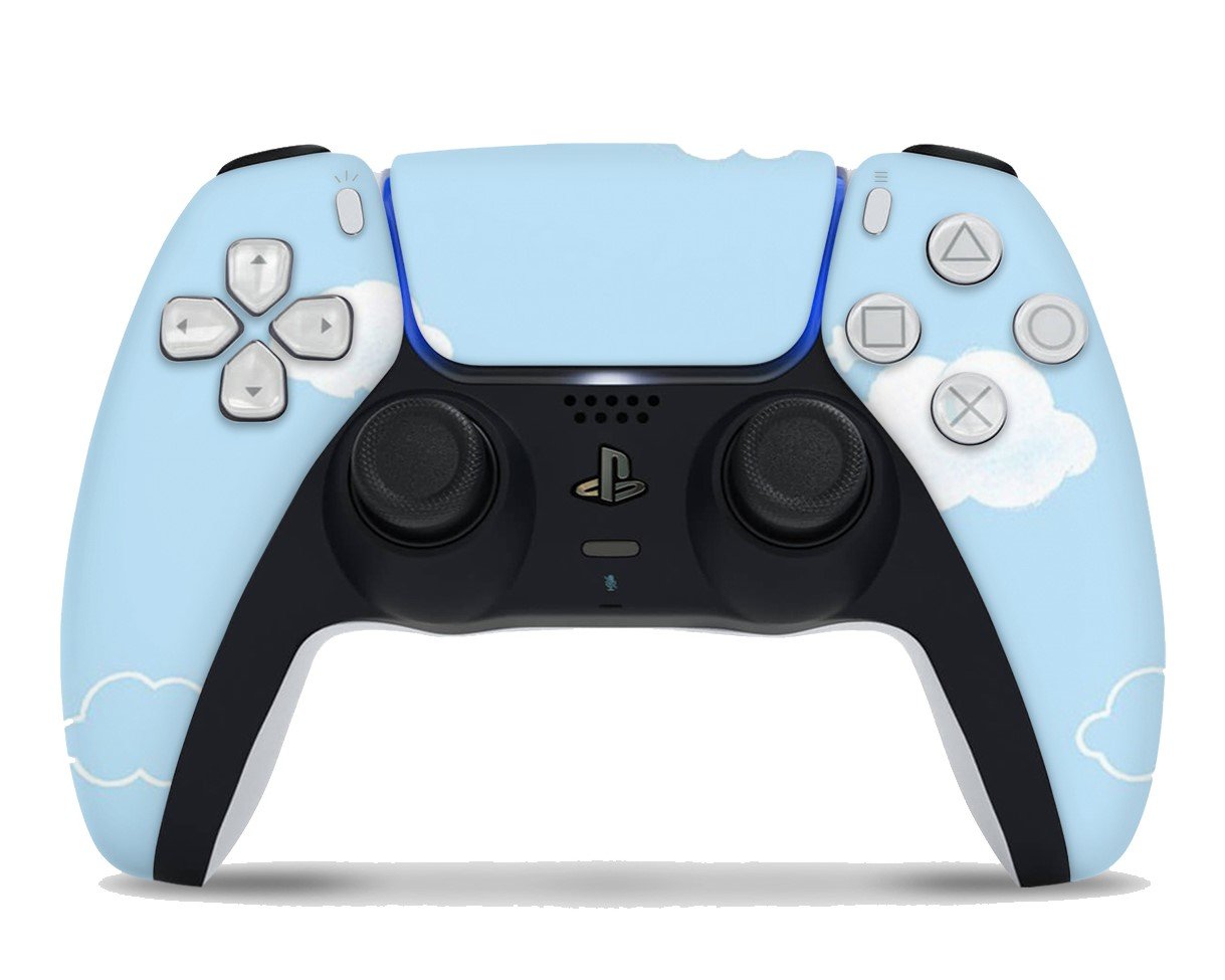 Blue Clouds Cute PS5 Controller Skin