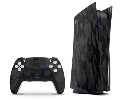 LaboTech PS5 Black Camo PS5 Skins - Pattern Abstract Skin
