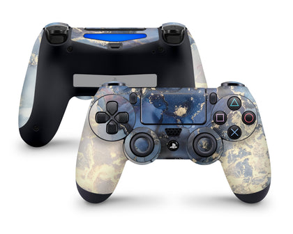 Ethereal Blue Gold Marble PS4 Controller Skin-Console Vinyls-PlayStation-PS4 Controller-Ethereal Blue Gold Marble-LaboTech