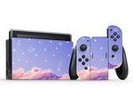 Purple Clouds And Stars Nintendo Switch Skin