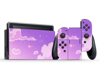 Purple Sky Clouds Nintendo Switch Skin-Console Vinyls-Nintendo-Nintendo Switch-Purple Sky Clouds-LaboTech