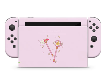 Card Captor Sakura Pink Nintendo Switch Skin-Console Vinyls-Nintendo-Nintendo Switch-Card Captor Sakura Pink-LaboTech
