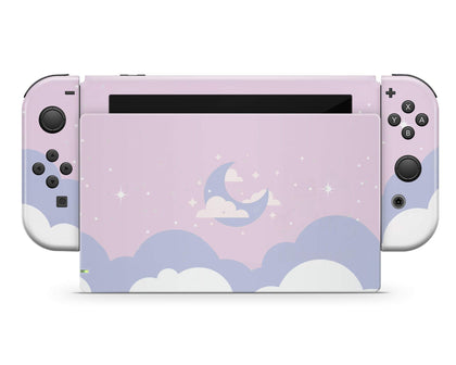 Pastel Clouds Purple Nintendo Switch Skin-Console Vinyls-Nintendo-Nintendo Switch-Pastel Clouds Purple-LaboTech