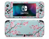 Sweet Cherry Blossom Teal No Logo Nintendo Switch Skin