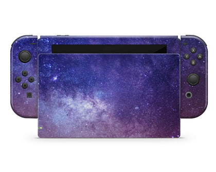 Purple Galaxy Space Nintendo Switch Skin-Console Vinyls-Nintendo-Nintendo Switch-Purple Galaxy Space-LaboTech