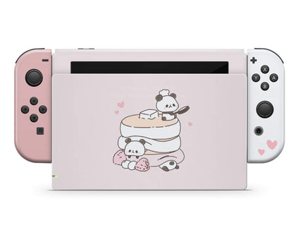 Cute Panda Nintendo Switch Skin-Console Vinyls-Nintendo-Nintendo Switch-Cute Panda-LaboTech