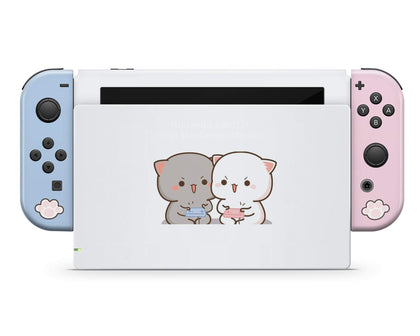 Cute Gaming Cat Nintendo Switch Skin-Console Vinyls-Nintendo-Nintendo Switch-Cute Gaming Cat-LaboTech