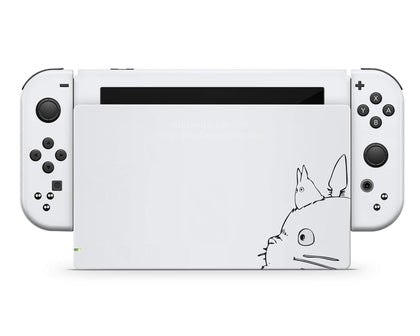 Cute Totoro White Nintendo Switch Skin-Console Vinyls-Nintendo-Nintendo Switch-Cute Totoro White-LaboTech