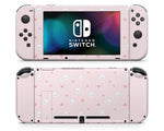 Cute Pink Strawberry Rabbit Pink Joycons Nintendo Switch Skin