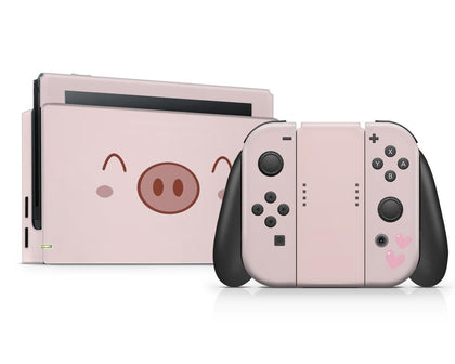 Cute Pig Face Nintendo Switch Skin-Console Vinyls-Nintendo-Nintendo Switch-Cute Pig Face-LaboTech
