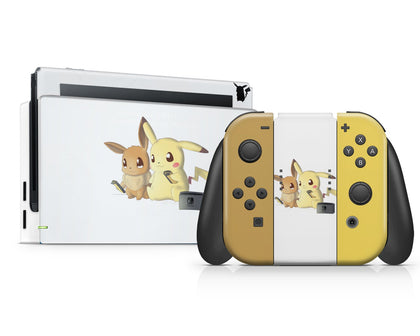 Pikachu Eevee Pokemon Switch Nintendo Switch Skin-Console Vinyls-Nintendo-Nintendo Switch-Pikachu Eevee Pokemon Switch-LaboTech