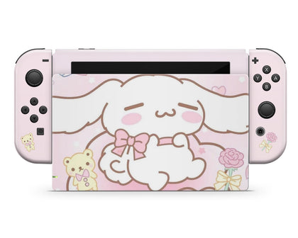 Cinnamoroll Pink Sleepy Nintendo Switch Skin-Console Vinyls-Nintendo-Nintendo Switch-Cinnamoroll Pink Sleepy-LaboTech