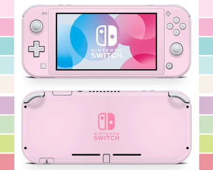 Accent Series Solid Pastel Nintendo Switch Lite Skin-Console Vinyls-Nintendo-Nintendo Switch Lite-Baby Blue Pastel (Heart Logo)-LaboTech